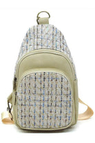 Colorful Tweed Sling Bag Backpacks - VacationGrabs