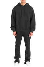Mens Solid Fleece Flare Stacked SET - VacationGrabs
