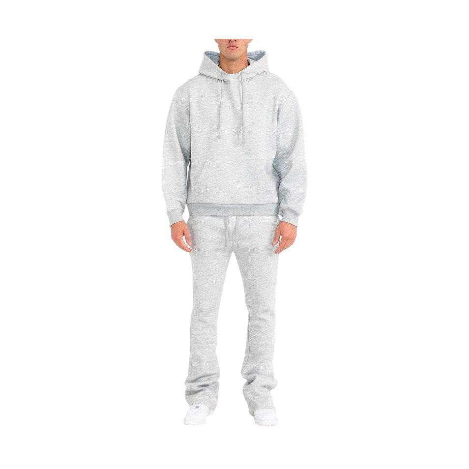 Mens Solid Fleece Flare Stacked SET - VacationGrabs