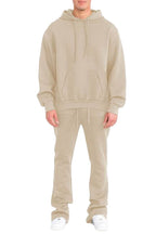 Mens Solid Fleece Flare Stacked SET - VacationGrabs