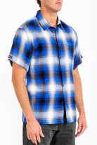 Mens Plaid Short Sleeve Flannel - VacationGrabs