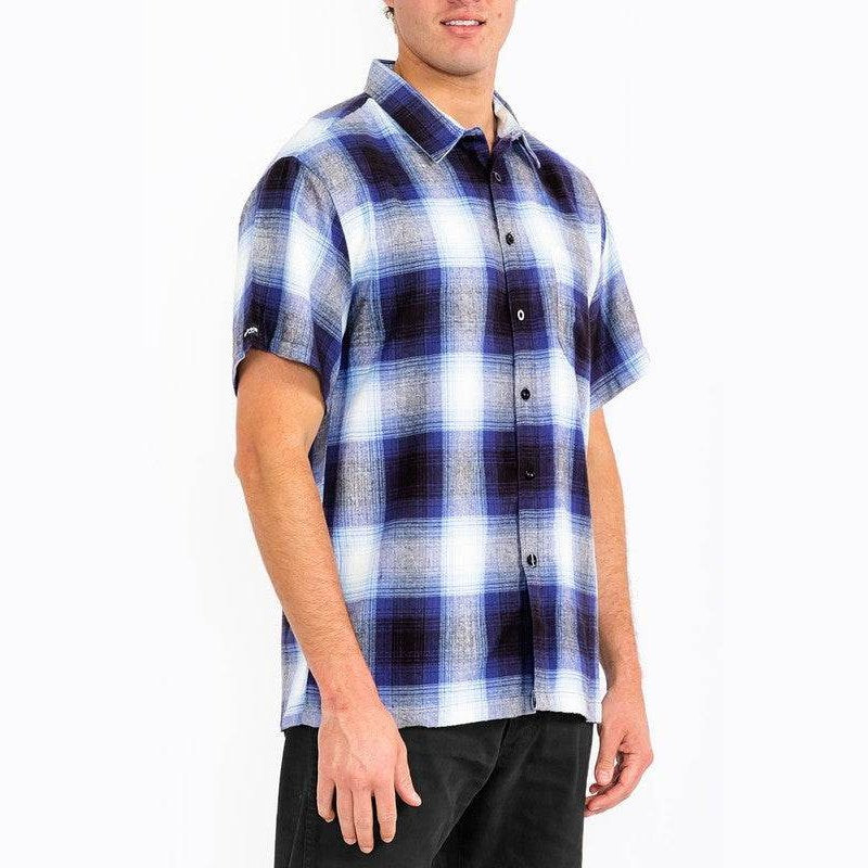 Mens Plaid Short Sleeve Flannel - VacationGrabs