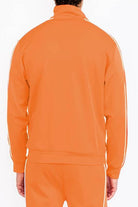 Mens Orange Side Pipe Track Jacket - VacationGrabs
