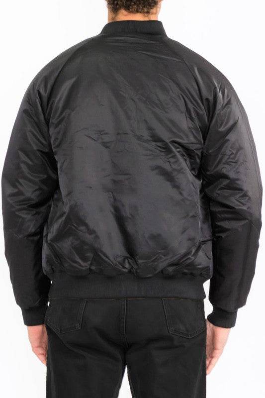 Mens Polyester Windbreaker Bomber Jacket - VacationGrabs