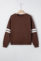 Varsity Stripe Drop Shoulder Oversized Sweatshirt