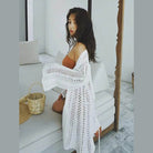 Open Knit Cover Up Robe - VacationGrabs