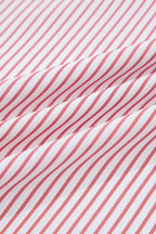 Plus Size Pinstripe Ruffle Hem Midi Dress