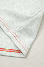 Reversible Contrast Stitching Mock Neck T-Shirt