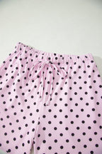 Polka Dot Halter Tank & Elastic Shorts Set