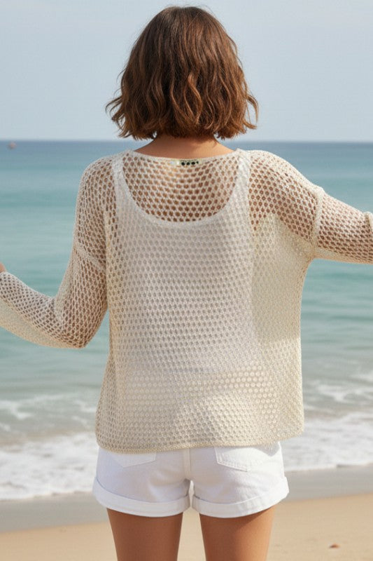 Women's Vacation Women's Crochet Knit Top