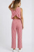 Miss Sparkling Gingham Pants & Top Set