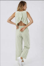 Miss Sparkling Gingham Pants & Top Set