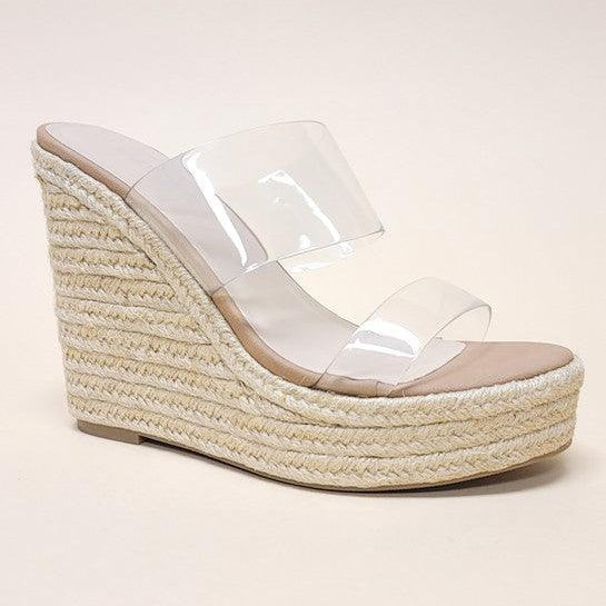 Women's Shoes - Sandals Womens Clear Wedge Sandals