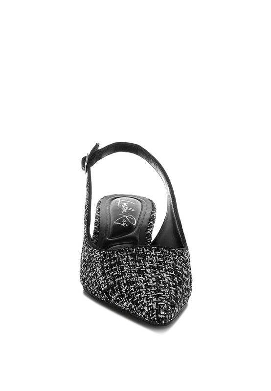 Zehra Boucle Slingback Sandals - VacationGrabs