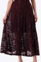 Butterfly sleeve lace dress