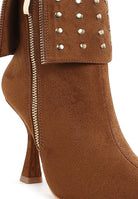 Women's Shoes - BootsPiccini Stud Embellished Foldover Boots - VacationGrabs