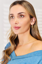 Women's Jewelry - Earrings Adored Rhinestone Twist Detail Hoop Earrings
