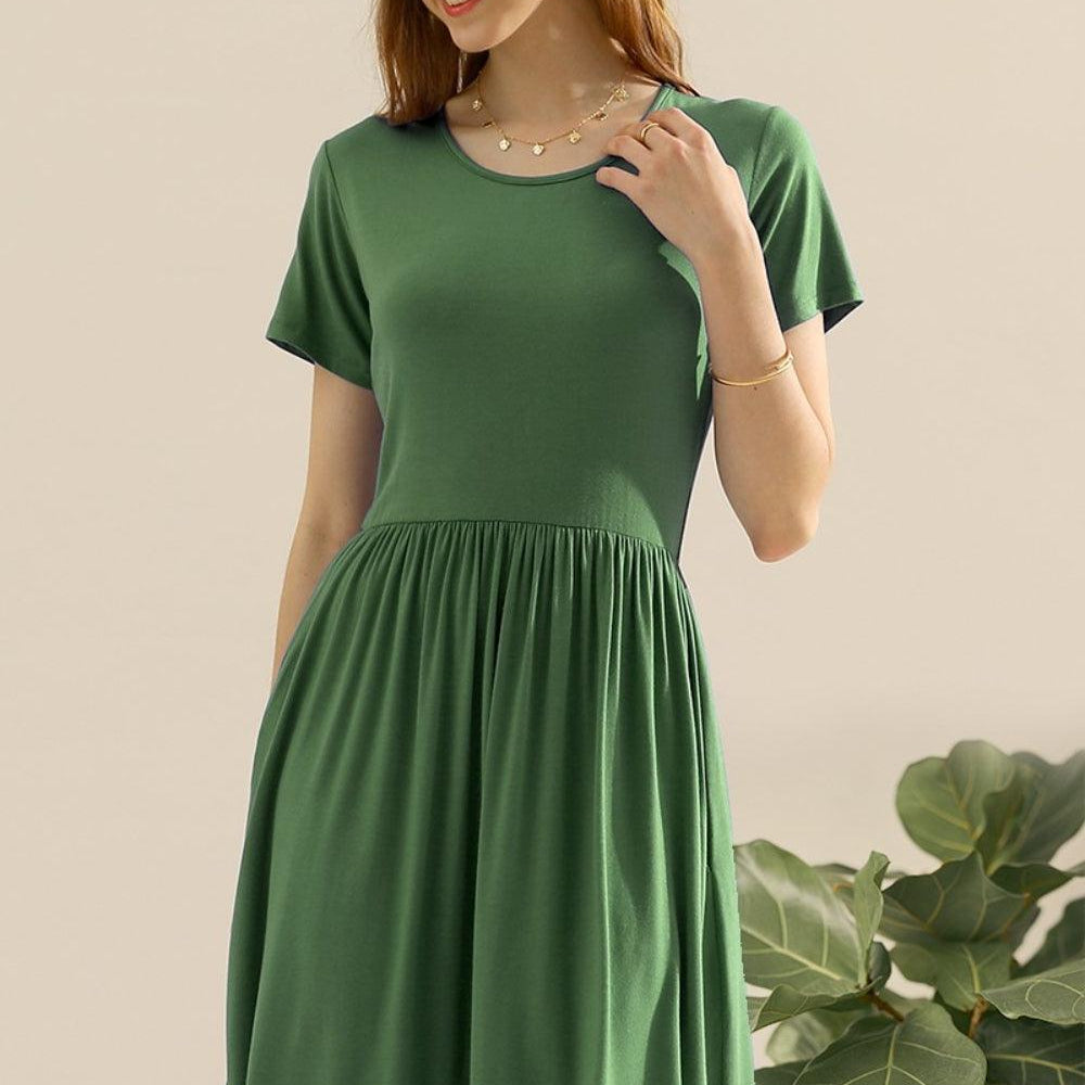 Women's Dresses Ruched Dress with Pockets