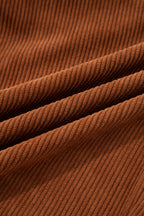 Solid Corduroy Drawstring Elastic Waist Pants