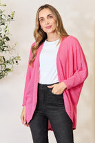 Women's Sweaters - Cardigans Heimish Full Size Open Front Long Sleeve Cardigan