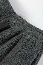 Fuzzy Drawstring Hoodie and Pants Lounge Set