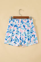 Camo Shirred High Waist Athleisure Shorts