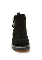 Women's Shoes - BootsTigris Microfiber Zipper Boots - VacationGrabs