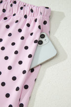 Polka Dot Halter Tank & Elastic Shorts Set