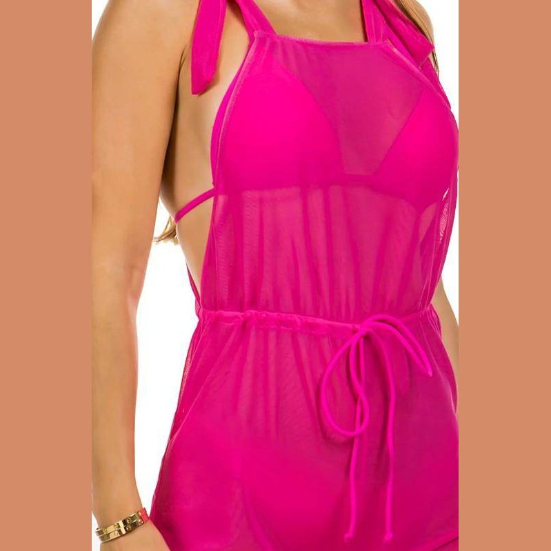 Two Piece Swimsuit With Jumpsuit Coverup - VacationGrabs