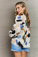 Hailey & Co Wishful Thinking Multi Colored Printed Blouse - VacationGrabs