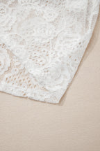 Floral Lace Tie Spaghetti Straps Maxi Dress