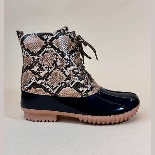 Womens Lace Up Rain Boots in 2 Color Options - VacationGrabs