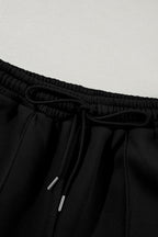 Solid Zip-Up Jacket and Drawstring Pants Set