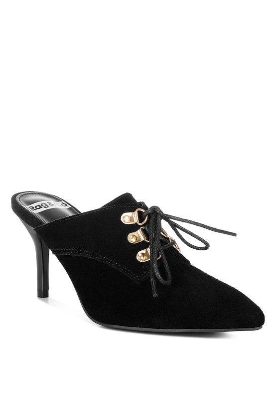 Miladi Suede Stiletto Mules - VacationGrabs