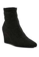 Women's Shoes - BootsYara Microfiber Wedge Sock Boots - VacationGrabs