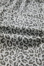 Leopard Denim Wrap Front Shorts