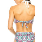 Two Piece Floral Prints Criss Cross Halter Bikini - VacationGrabs