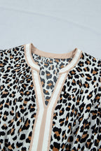 Leopard Colorblock Sleeveless Midi Dress