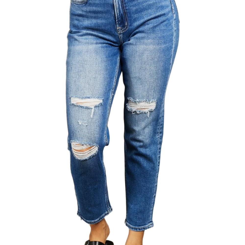 Women's Jeans High Waisted Cropped Dad Jeans
