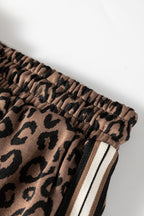 Leopard Quarter Zip Top & Mini Skirt Set