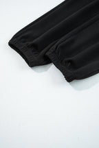 Solid Quarter-Zip Top and Drawstring Pants Set