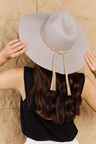 Women's Accessories - Hats Fame Keep Me Close Straw Braided Rope Strap Fedora Hat