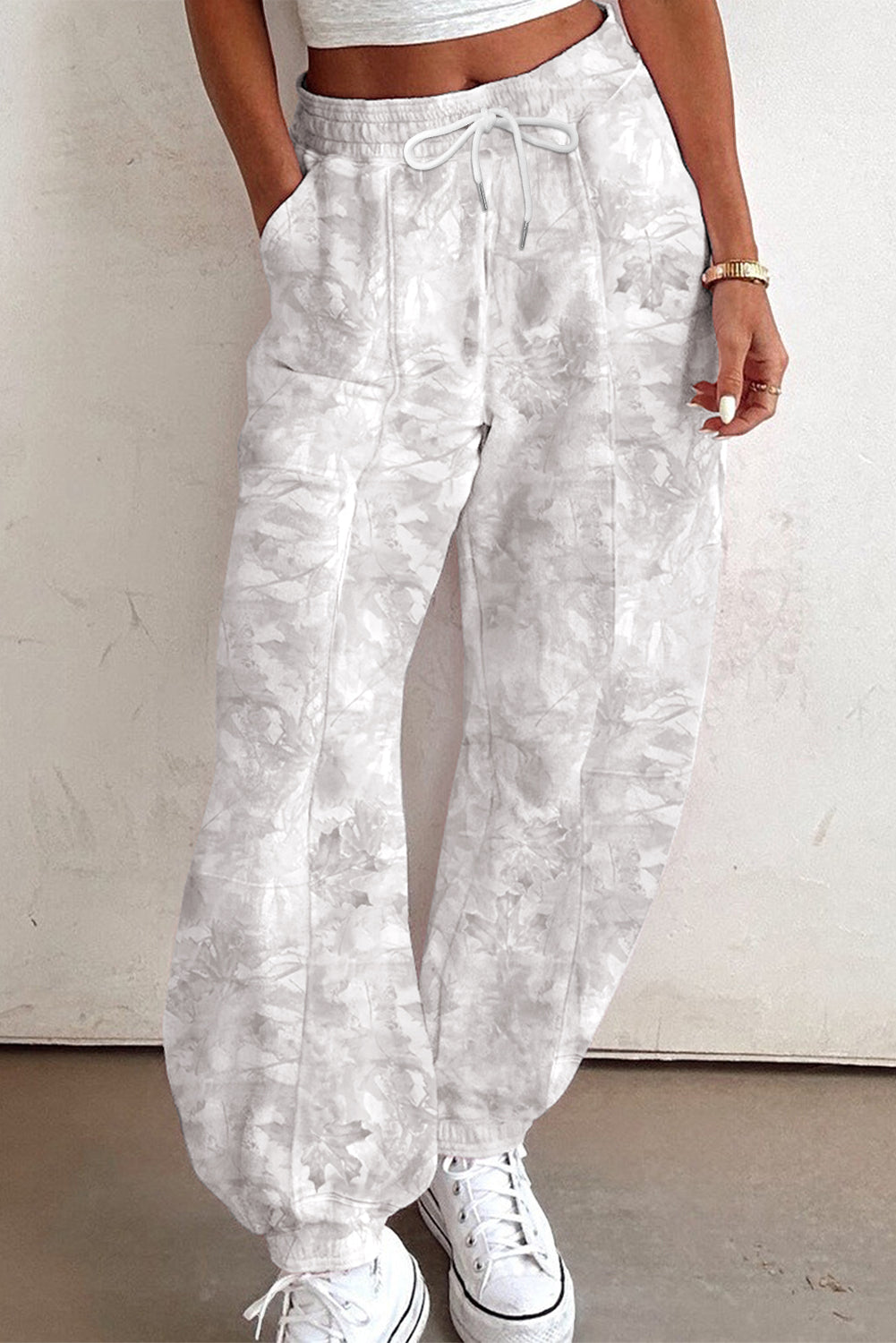 Camo Baggy Drawstring Jogger Sweatpants