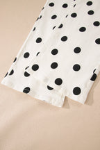 Polka Dot Wide Leg Ankle Length Jeans