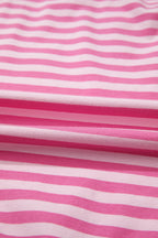 Stripe Cap Sleeve Tee & Elastic Waist Shorts Set