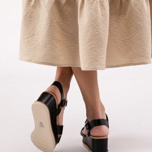 Women's Shoes - Sandals Cross Strap Wedge Sandals