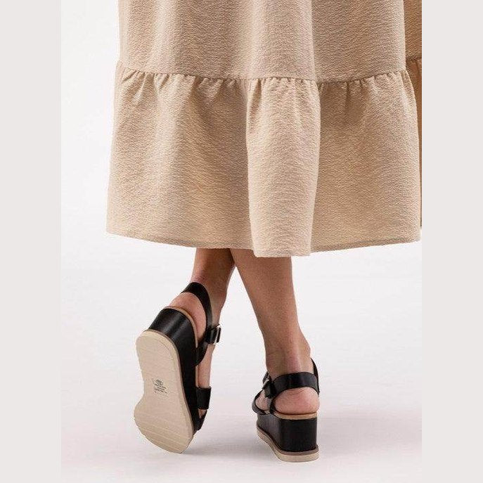 Cross Strap Wedge Sandals - VacationGrabs