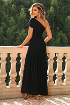Women's Dresses One-Shoulder Ruched Maxi Dresses