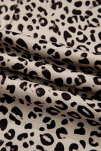 Leopard Terry Knit Wide Leg Pants