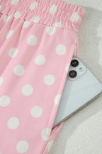 Polka Dot Mock Neck Top & Pants Set